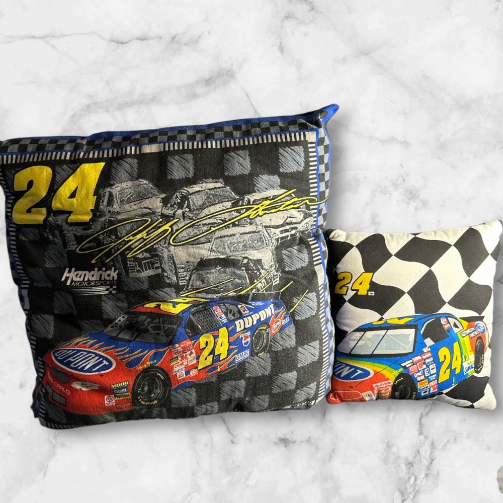 Jeff Gordon 24 NASCAR Decrotive pillow lot of 2